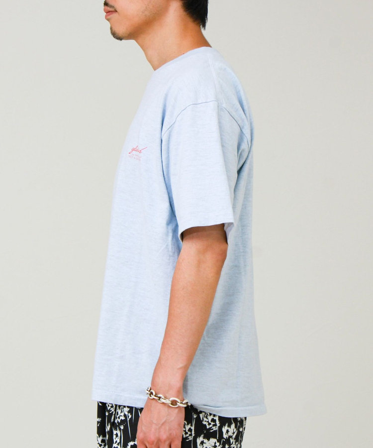 【SCREEN STARS/スクリーンスターズ】杢ボディ染め 配色ロゴ クルーネックカラーＴシャツ